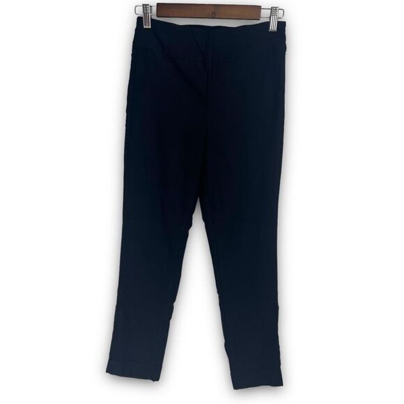 Tribal Black High-Rise Rayon Blend Pull-On Cuffed Cropped Trousers‎ Size 4 - Picture 1 of 12